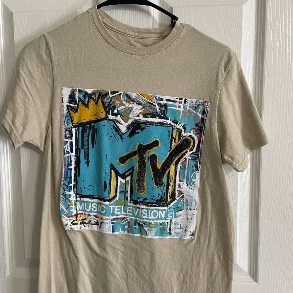 MTV Graphic T-Shirt in Beige